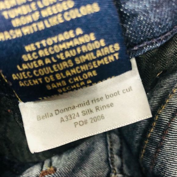 Fidelity Bella Donna Mid Rise Boot Cut Cotton Denim Jeans Blue Silk Rinse 25 - Picture 7 of 9